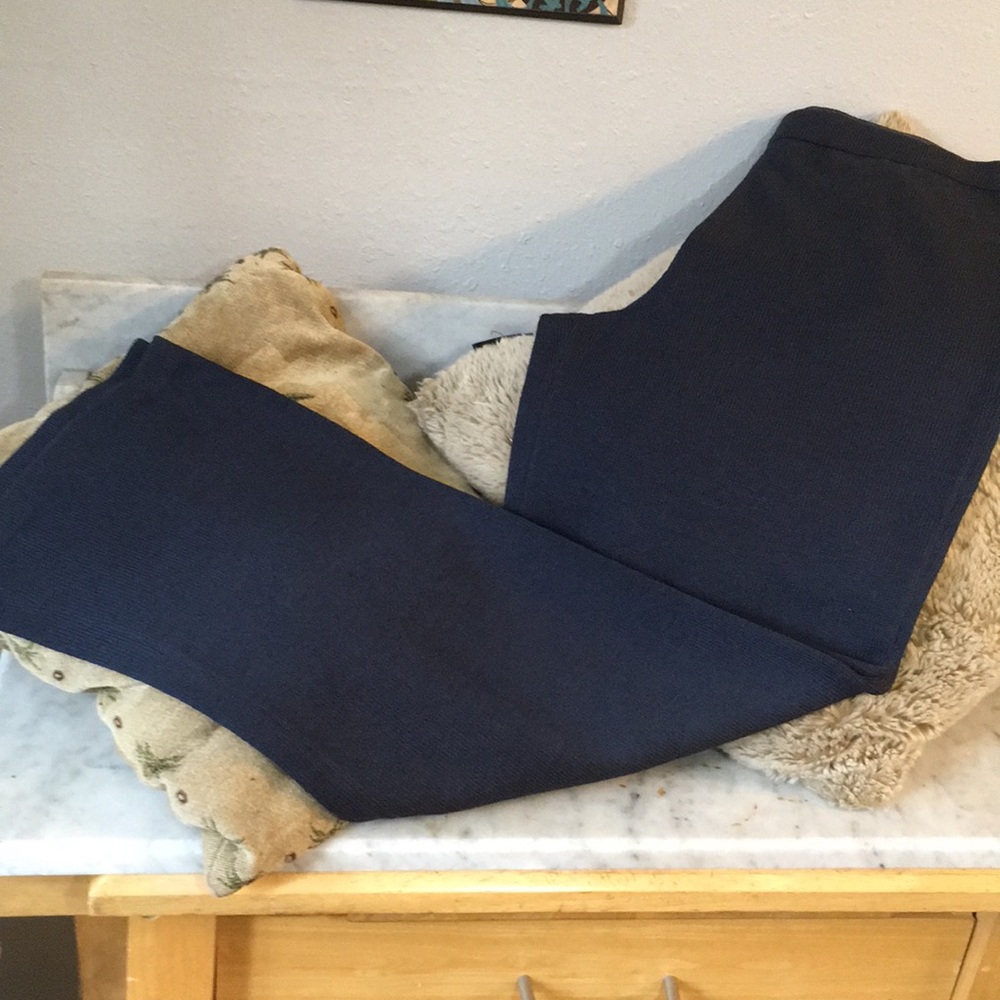 Fantastic St John Santana Wool Navy Wide Leg Pants